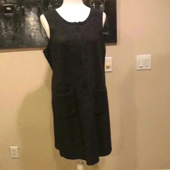 Liz Claiborne Tweed Look Zip Front Dress-Size L - Picture 1 of 5